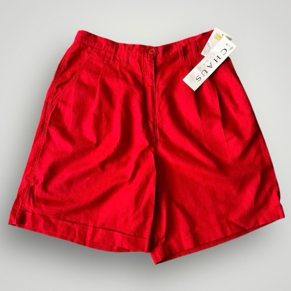 5 for $45 NWT Chaus Shorts Linen Blend Women Size 10 Red